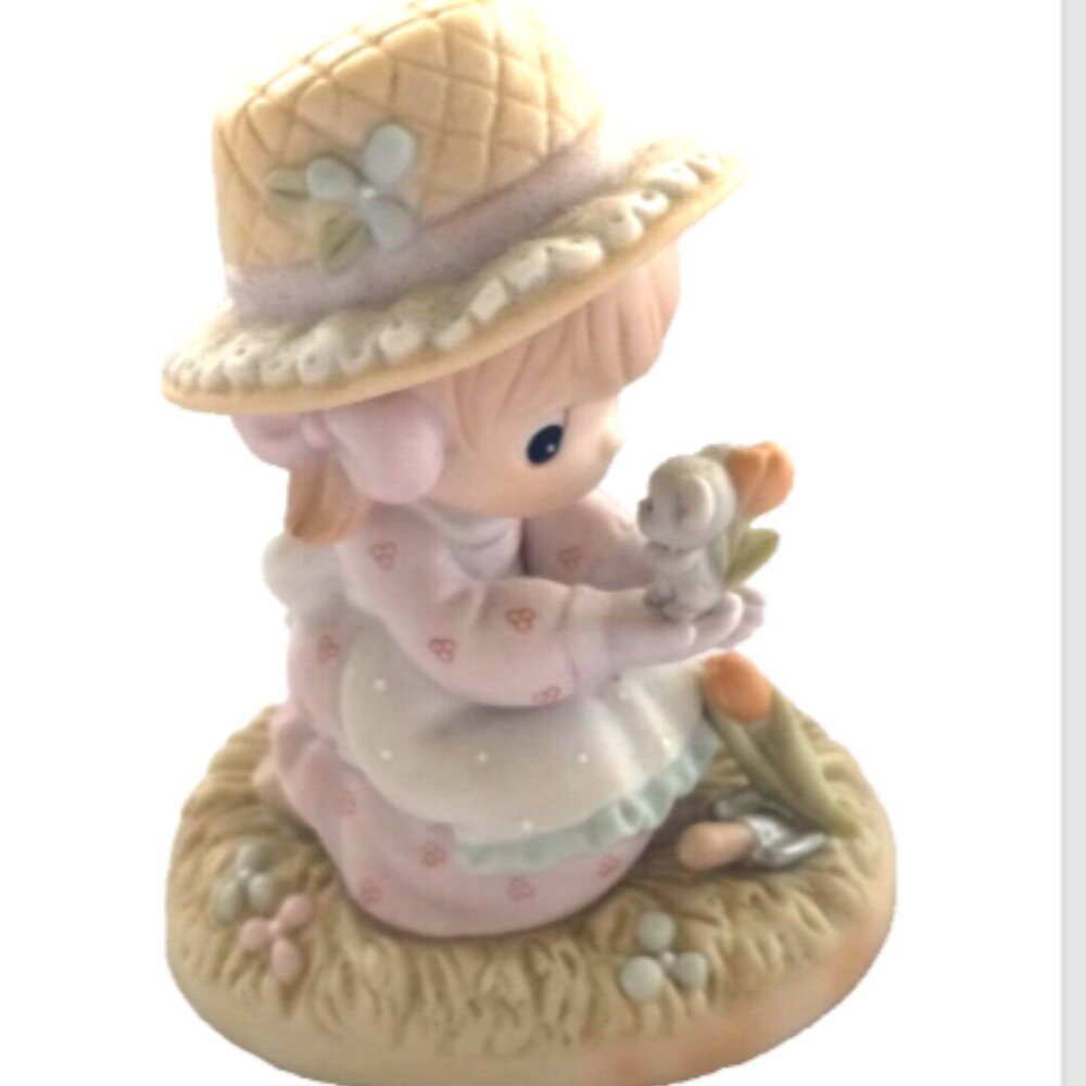 VTG Precious Moments Figurine "LORD LET OUR Friendship Bloom" #879126 Signed IOB